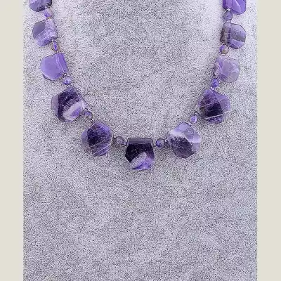 🏷️️ Намисто Аметист 46 см F-64263