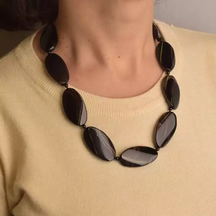 🏷️️ Намисто Агат 50 см. ss_93199