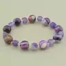 🏷️️ Браслет резинка Агат, Аметист 10 см. F-102278