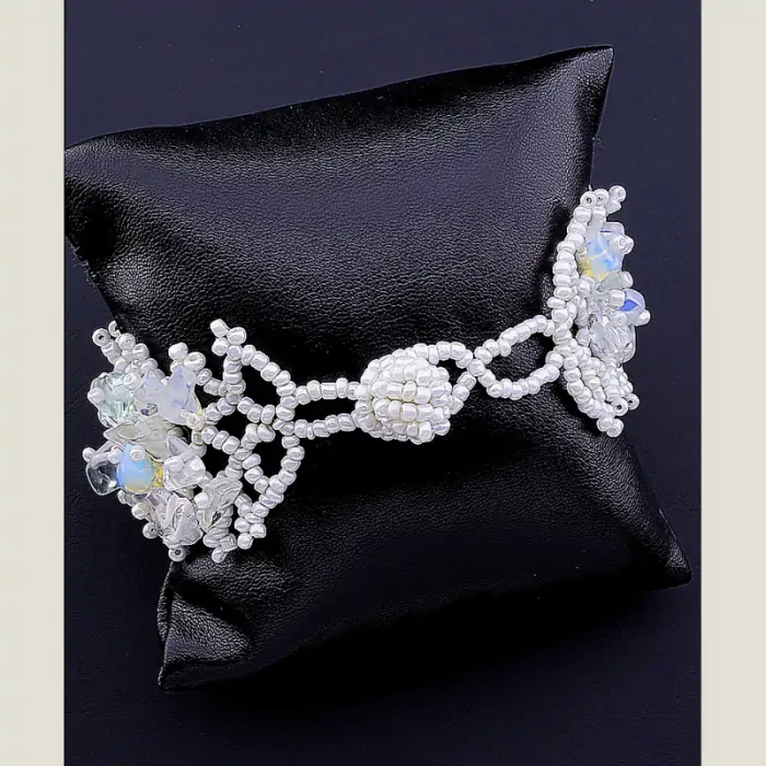 🏷️️ Браслет петля Місячний камінь 17 см ss_68670