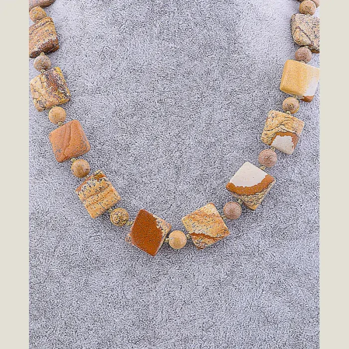 🏷️️ Намисто Яшма 53 см ss_69192