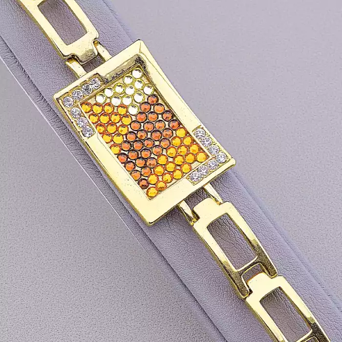 🏷️️ Браслет складний Abella Сrystal 18 см ss_79984