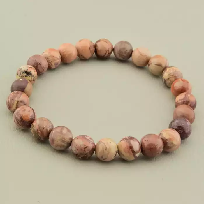 🏷️️ Браслет на резинці Яшма 17 см F-105794