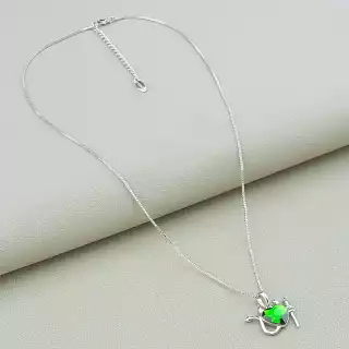 Підвіска серце Xuping Swarovski 40 см (родій)