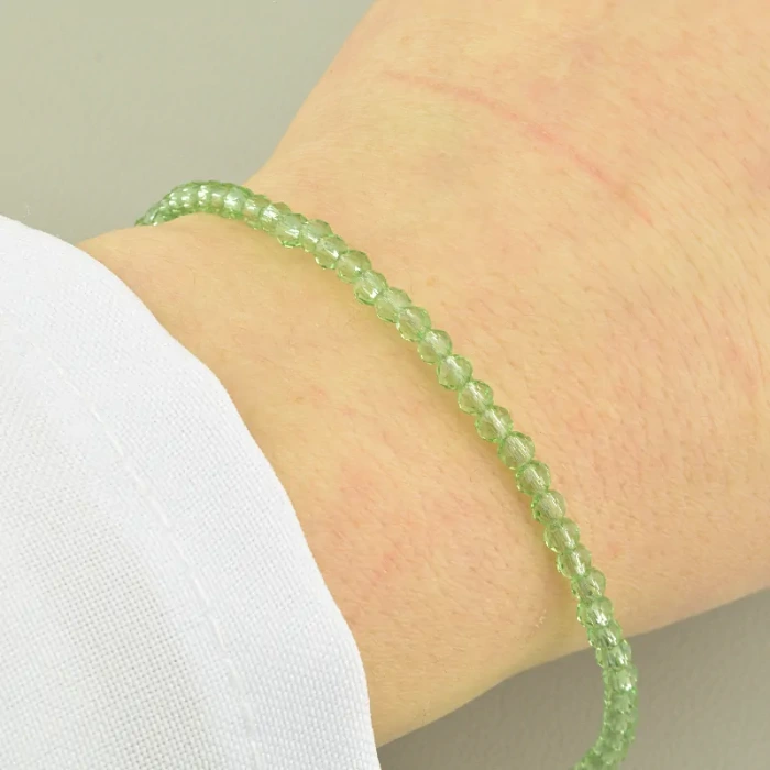 🏷️️ Браслет з карабіном Шпінель 18,5 см. (срібло 925 проба) ss_98694