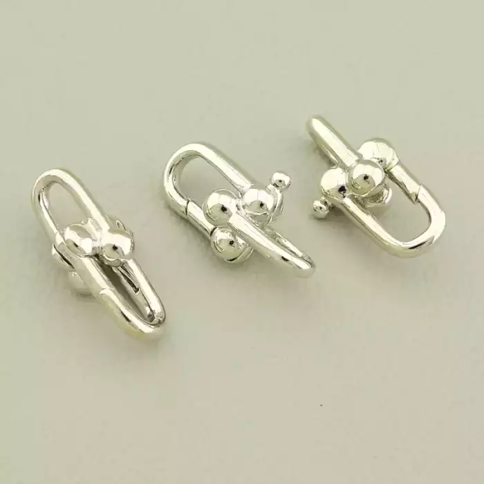 🏷️️ Застібка карабін 20х8мм. (родій) F-106509