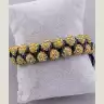 🏷️️ Браслет Шамбала Crystal 17 см (жовтий, чорний) F-12565