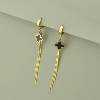 Сережки Stainless Steel Емаль (позолота лимонна 18к)
