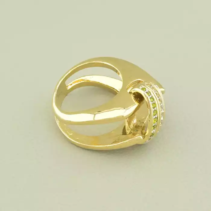 🏷️️ Каблучка Vogue Фіаніт (позолота лимонна 18к) ss_100439