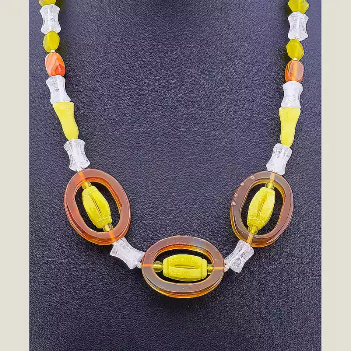 🏷️️ Намисто Нефрит, Сердолік, Гірський кришталь 54 см ss_51461