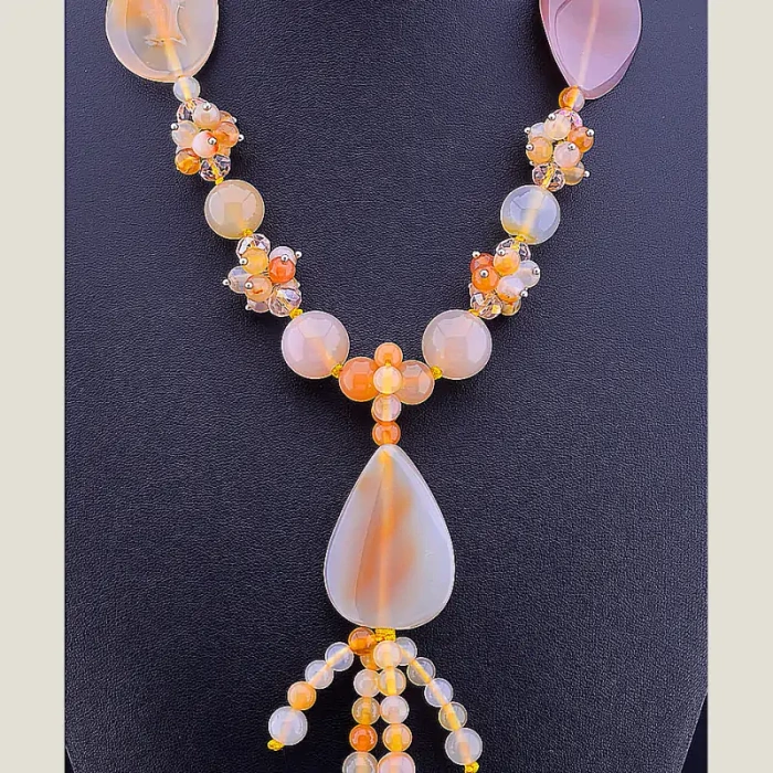 🏷️️ Намисто Сердолік 57 см ss_14981