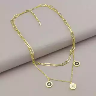 Підвіска Xuping емаль 40 см (позолота 14k лимонна)