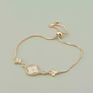 Браслет регульований Saiya емаль 17 см. (позолота 18к рожева)