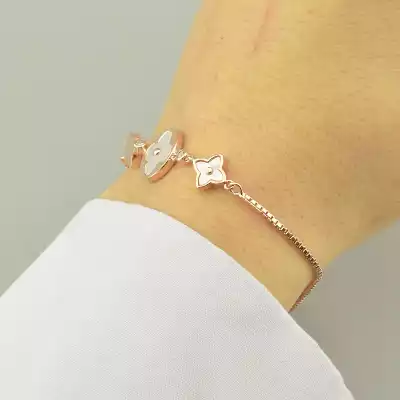 🏷️️ Браслет регульований Saiya емаль 17 см. (позолота 18к рожева) F-94149