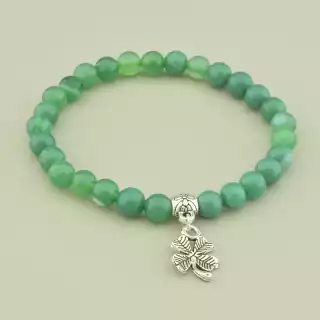 Браслет резинка Агат 17 см.