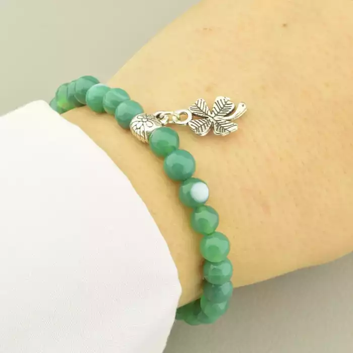 🏷️️ Браслет резинка Агат 17 см. ss_101979