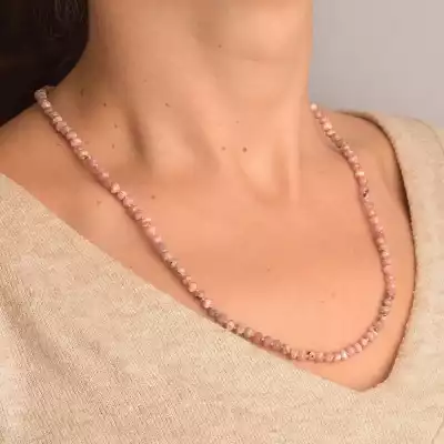 🏷️️ Намисто Родохрозит срібло (925 проба) 54 см. F-94687