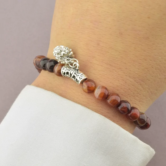 🏷️️ Браслет резинка Агат 18 см. ss_94888