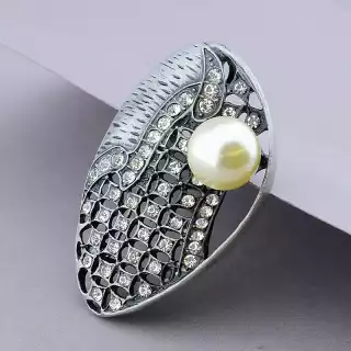 Брошка-кулон шпилька Майорка, Сrystal 55х35 мм.