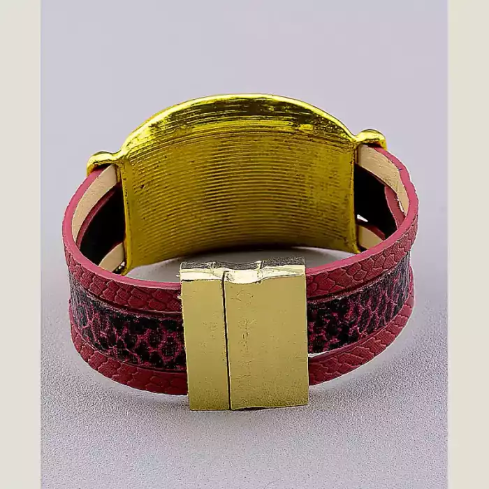 🏷️️ Браслет з магнітною застібкою 19 см шкірозамінник ss_18465