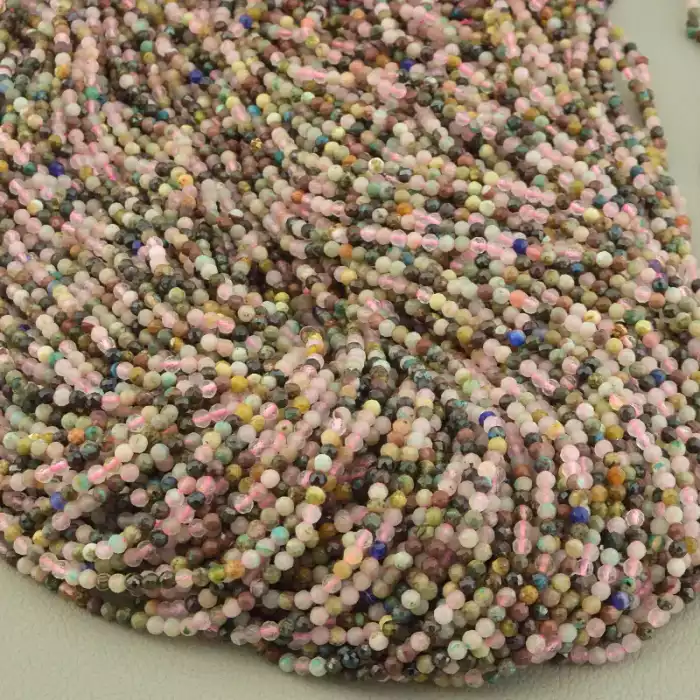 🏷️️ Намистини Самоцвіти 39 см. 2,5мм. на нитці (натуральне каміння, без застібки) ss_104370