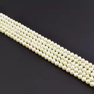 Намистини з перлами біла, 36 см (кульки 6 мм)