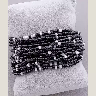 🏷️️ Браслет резинка Бісер 17 см F-29779