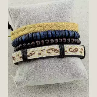 Браслет шамбала екошкіра 17 см