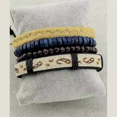 Браслет шамбала екошкіра 17 см