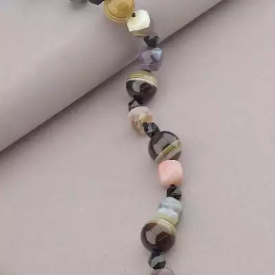 🏷️️ Намисто Агат 65 см. (срібло 925 проба) F-91113