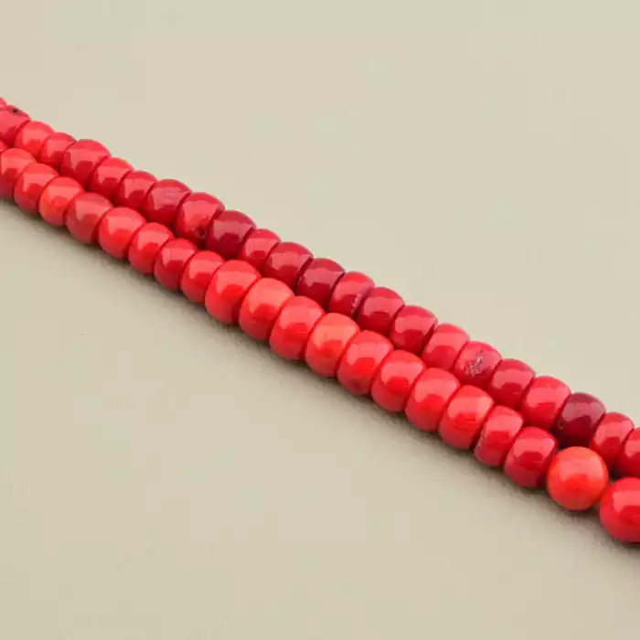 🏷️️ Намистини Корал 46 см 7.5 мм. (без застібки) F-106407