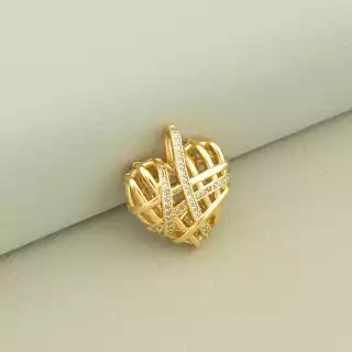 Кулон серце Xuping Фіаніт (позолота 18к)