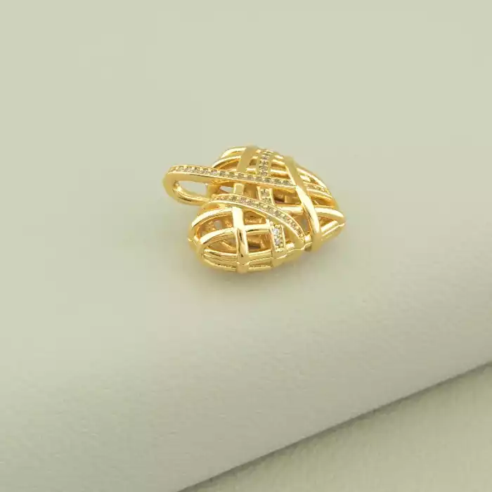 🏷️️ Кулон серце Xuping Фіаніт (позолота 18к) ss_99399