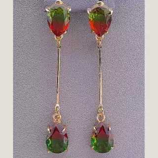 Сережки пусети Juleeze Фіаніт (позолота 18к)