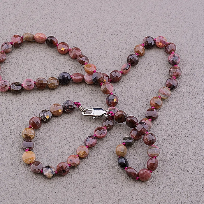 🏷️️ Намисто Родонит 43 см ss_82796