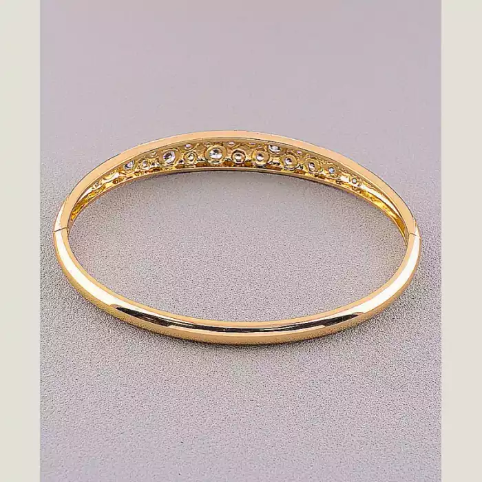 🏷️️ Браслет шарнірний Xuping Фіаніт (позолота 18к) ss_63139