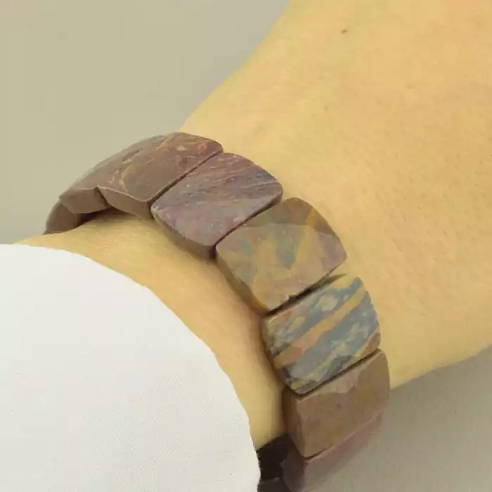 🏷️️ Браслет резинка Яшма 19 см ss_84037