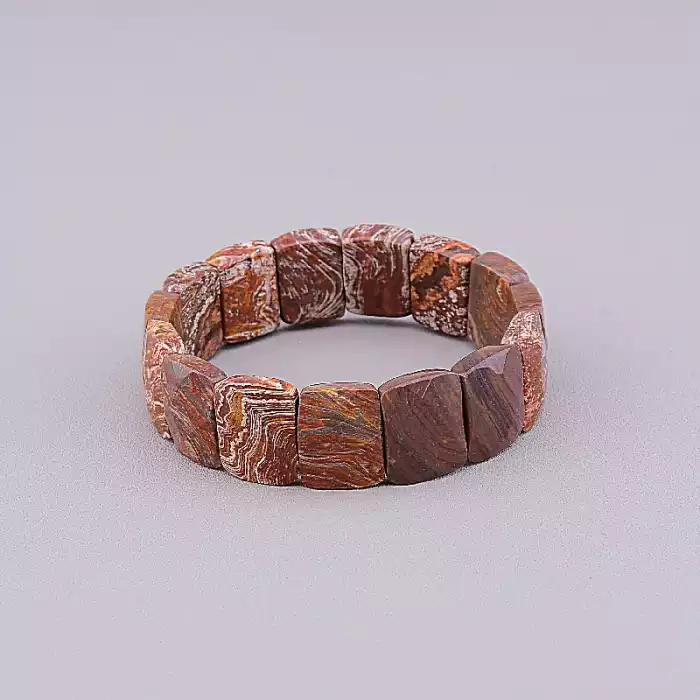 🏷️️ Браслет резинка Яшма 19 см ss_84037