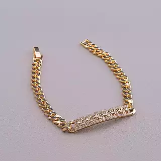 Браслет складний Xuping Фіаніт 18,5 см (позолота 18к)