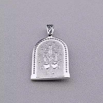 🏷️️ Ладанка Володимирська Богродиця Xuping Фіаніт (родій) F-84379