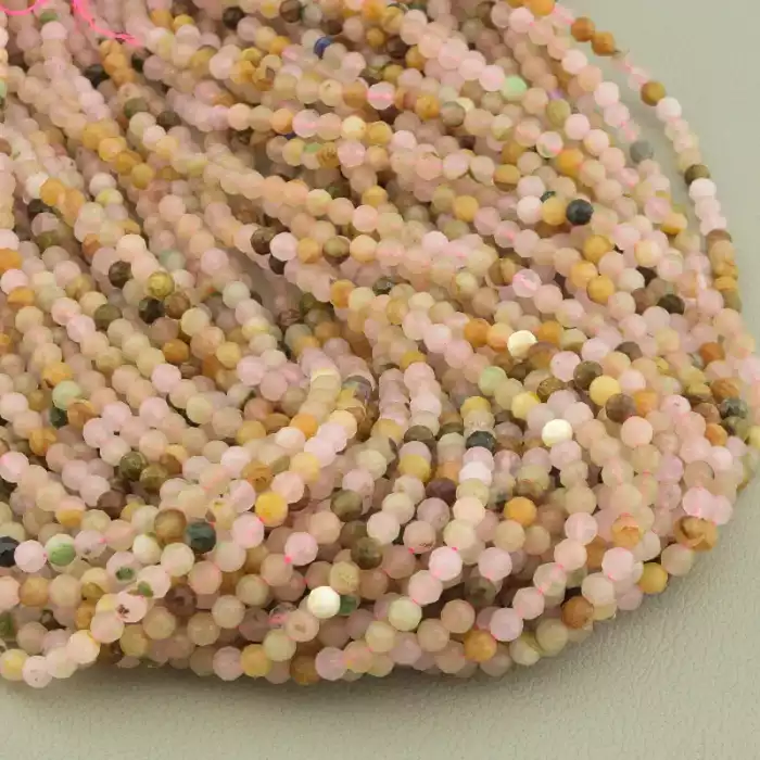 🏷️️ Намистини Самоцвіти 39 см. 4мм. на нитці (натуральне каміння, без застібки) ss_100661