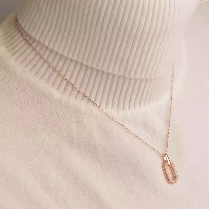 🏷️️ Підвіска Saiya Фіаніт 40 см (позолота 18к рожева) ss_93201