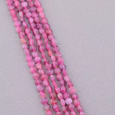 🏷️️ Намистини Турмалін 39 см на нитці (натуральне каміння, без застібки) грановані F-85412