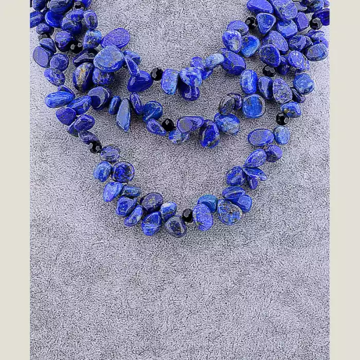 🏷️️ Намисто Содалит, Гірський кришталь, Агат 70 см ss_65671