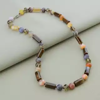 Намисто Агат, Чеський кришталь 51 см.