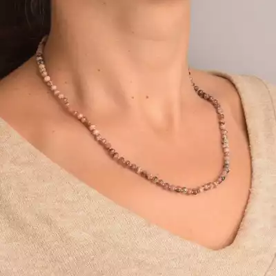 🏷️️ Намисто Родохрозит срібло (925 проба) 46 см. F-94688