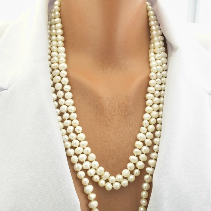 🏷️️ Намисто з перлин 214 см. ss_102480