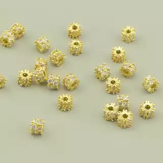 Вставка Фіаніт 4х3мм.(позолота 18к (лимонна))