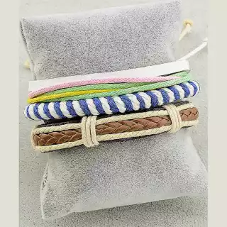 Браслет шамбала екошкіра 17 см