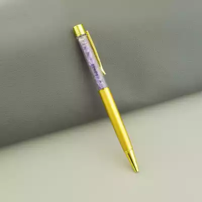 🏷️️ Ручка аметист (140х10 мм, метал, пластик, фіолетовий, золотий) F-105185